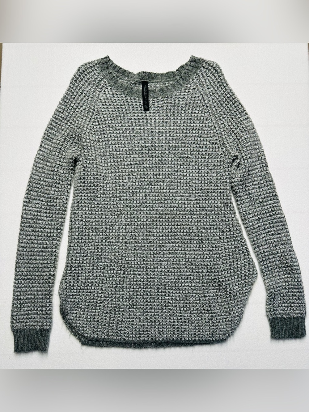 Aeropostale Women’s M Gray Textured Knit Crew Neck Sweater Cozy